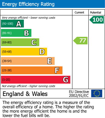 EPC Graph for Cathedine, Brecon, Powys