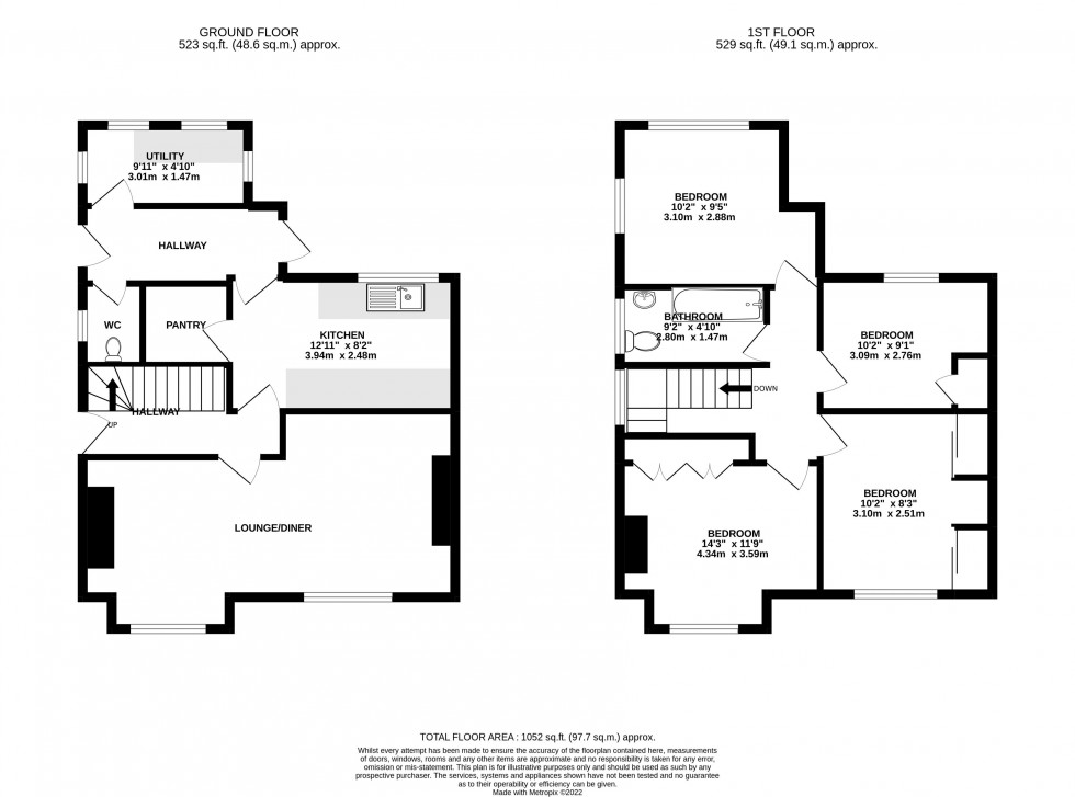 Floorplan for Pen Y Bryn, Brecon, Powys