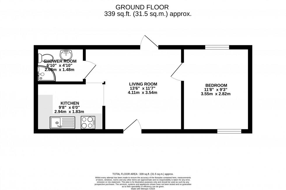 Floorplan for Bronllys, Brecon, Powys