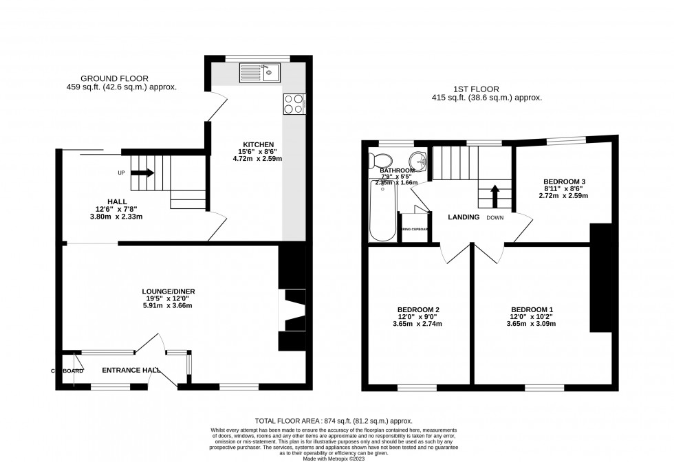 Floorplan for Clydach, Abergavenny, Monmouthshire