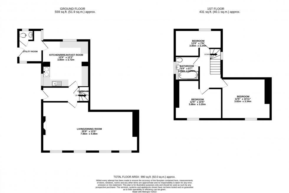 Floorplan for Aberyscir, Brecon, Powys