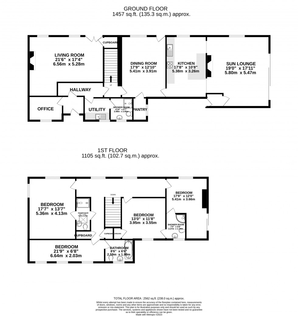 Floorplan for Cradoc Road, Brecon, Powys