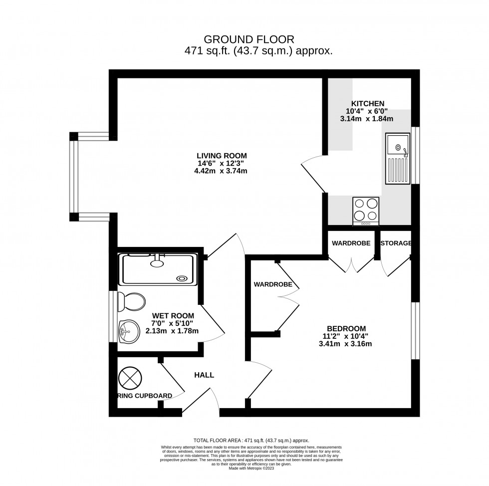 Floorplan for Priory Gardens, Abergavenny, Monmouthshire