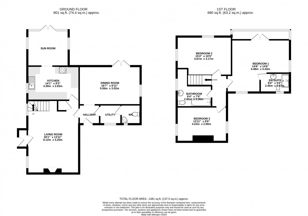 Floorplan for Sennybridge, Brecon, Powys