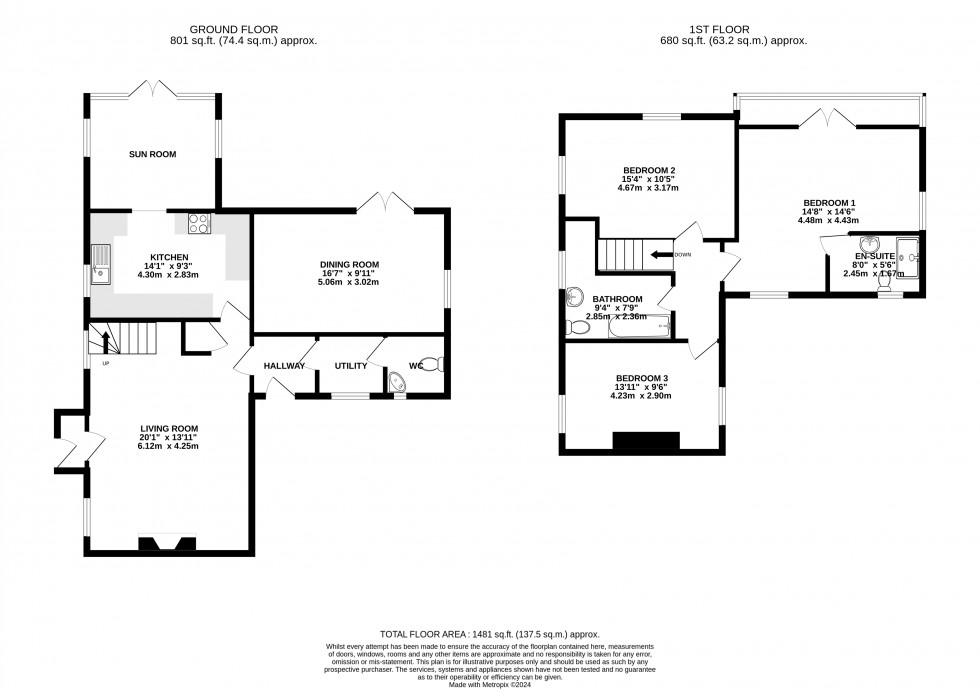 Floorplan for Sennybridge, Brecon, Powys