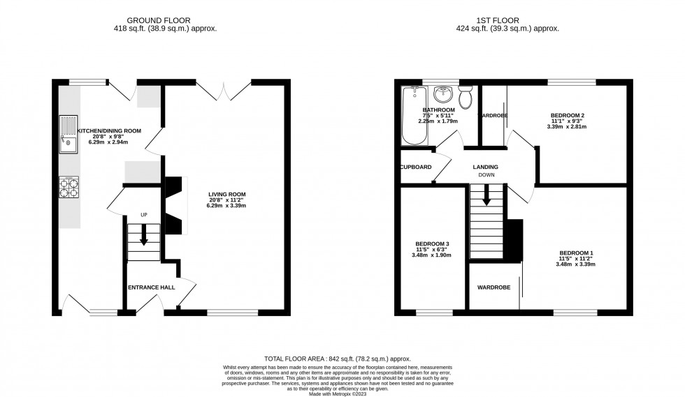 Floorplan for Meadway, Abergavenny, Monmouthshire