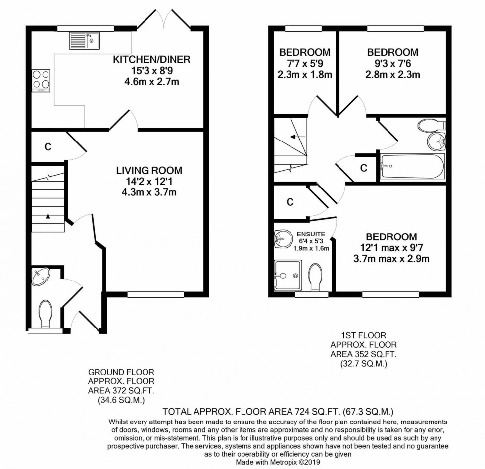 Floorplan for Hay-on-Wye, Hereford, Powys