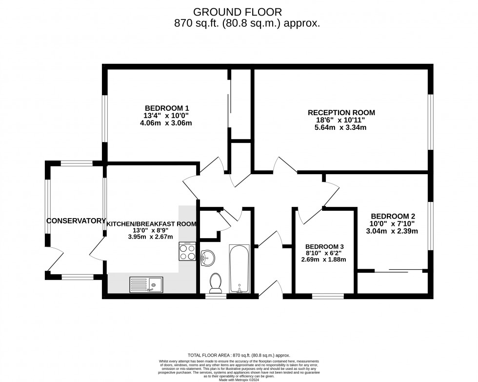 Floorplan for Pendre Gardens, Brecon, Powys