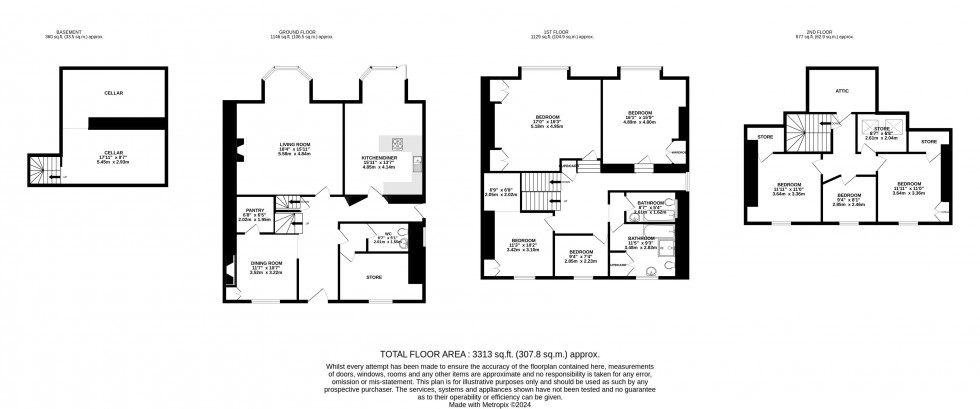 Floorplan for High Street, Crickhowell, Powys