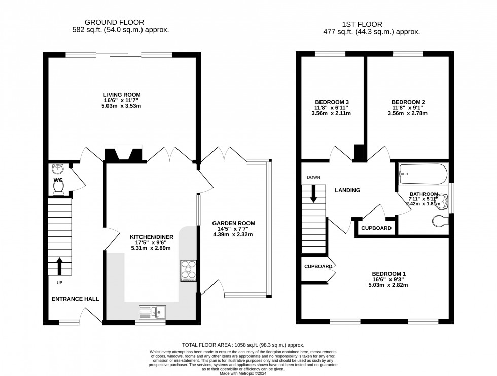 Floorplan for Cresta Road, Abergavenny, Monmouthshire