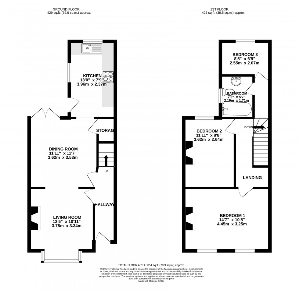 Floorplan for Clifton Road, Abergavenny, Monmouthshire