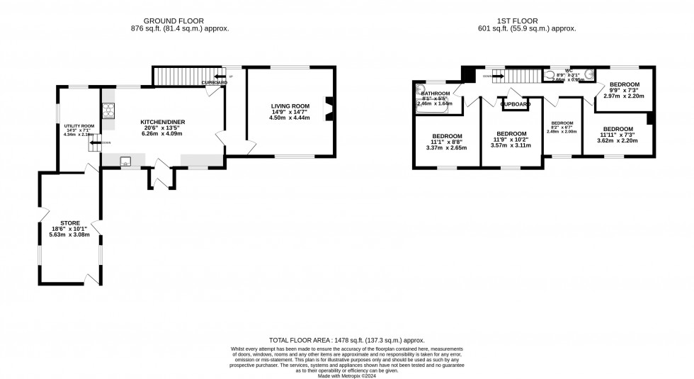 Floorplan for Pontfaen, Brecon, Powys