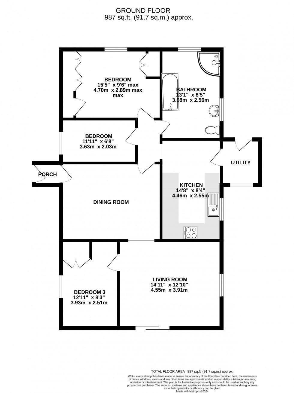 Floorplan for Pendre Close, Brecon, Powys