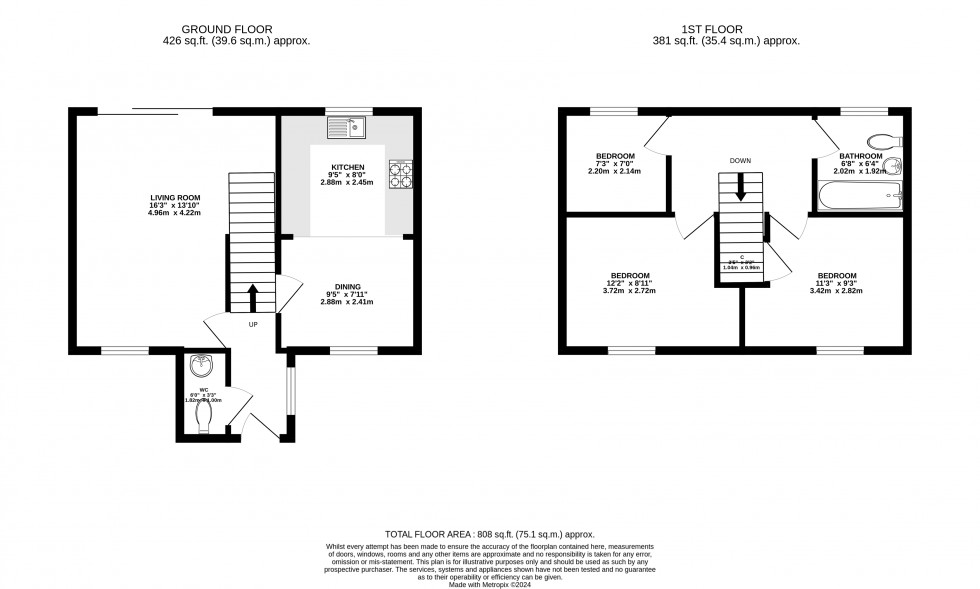 Floorplan for Honddu Court, Brecon, Powys