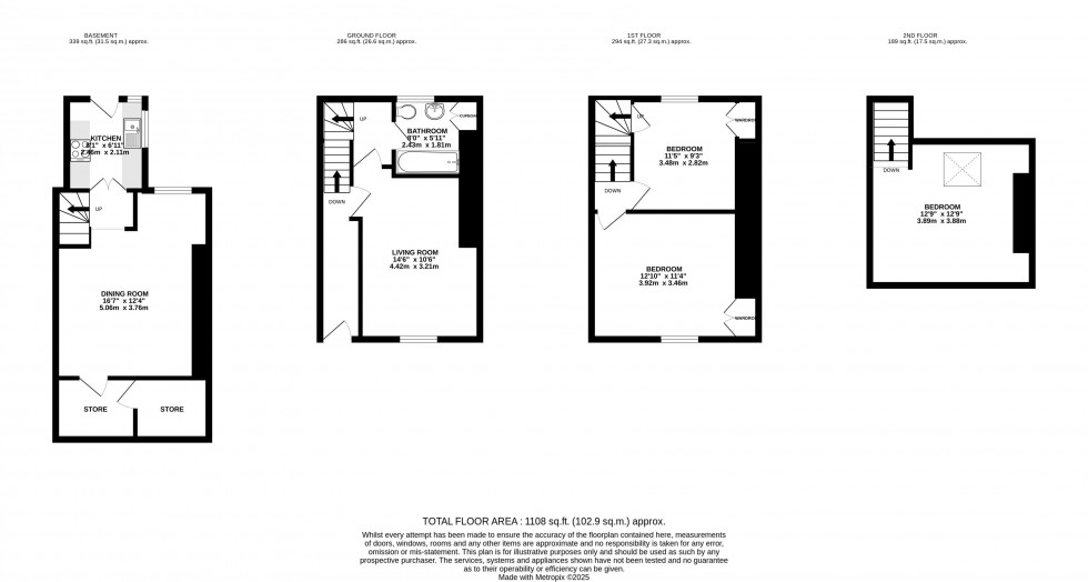 Floorplan for The Postern, Brecon, Powys