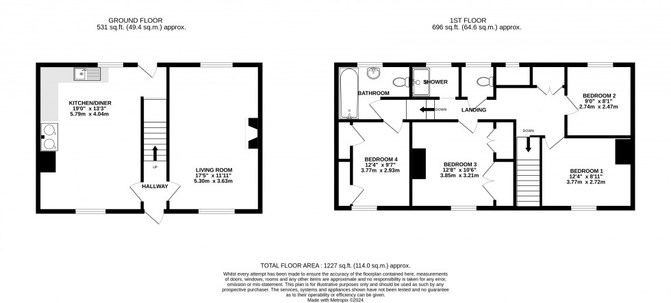 Floorplan for Talgarth, Brecon, Powys