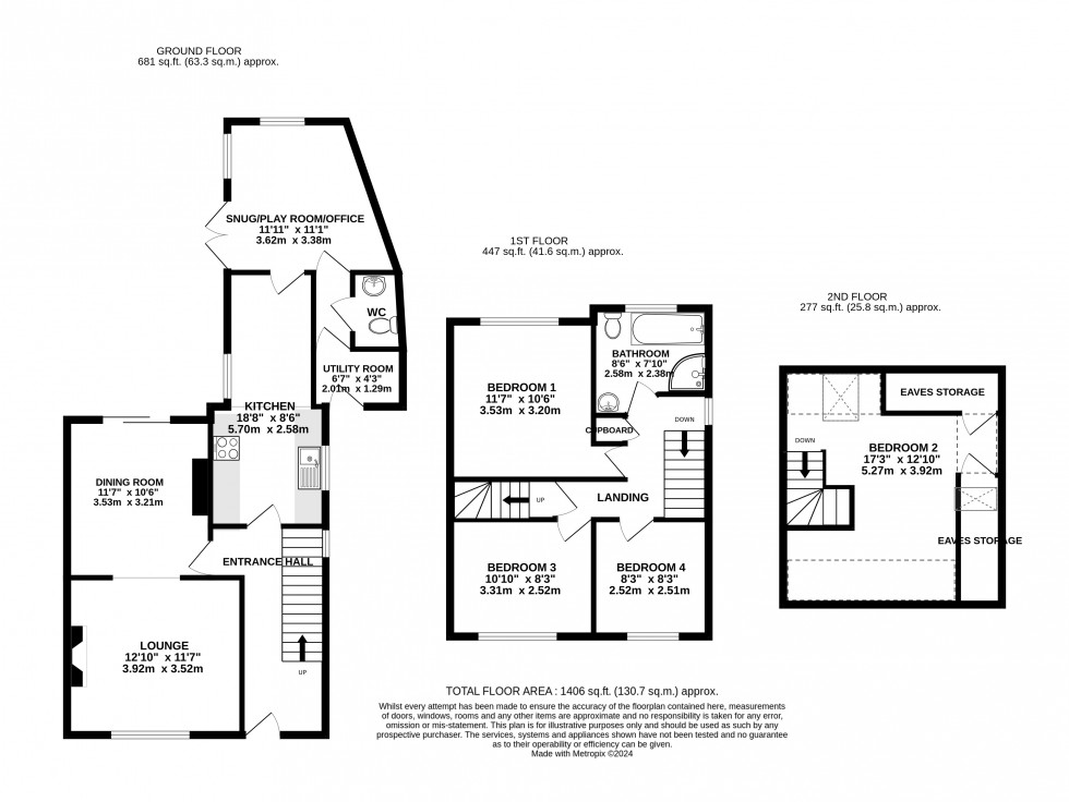 Floorplan for Hillcrest Road, Abergavenny, Monmouthshire