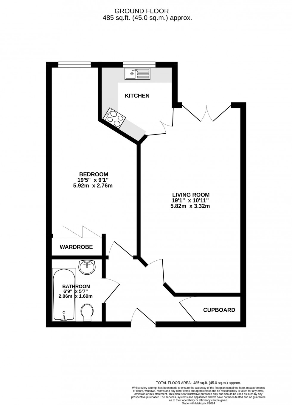 Floorplan for Heol Gouesnou, Brecon, Powys