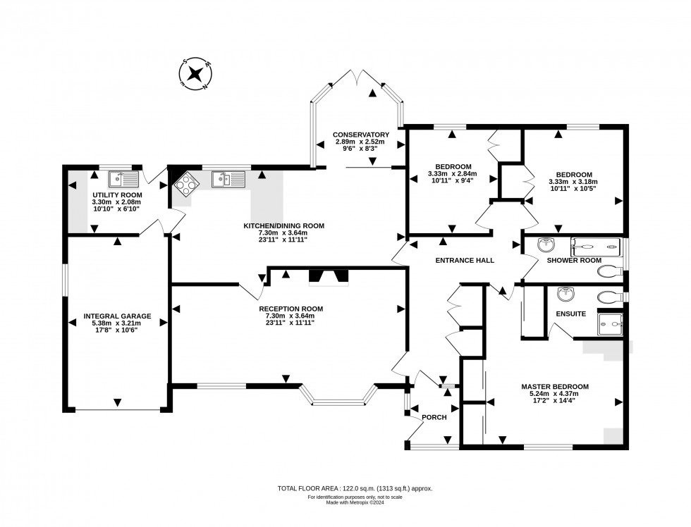 Floorplan for Lakeside Avenue, Llandrindod Wells, Powys