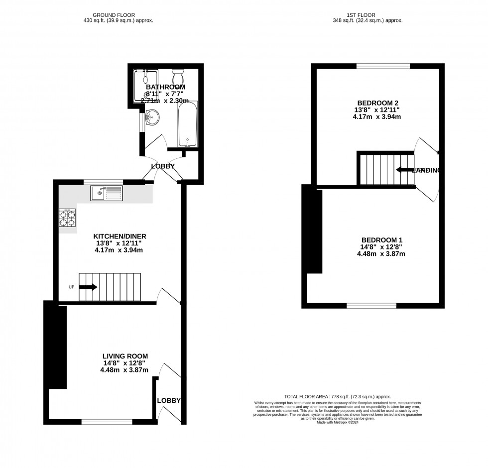 Floorplan for Beaufort, Ebbw Vale, Blaenau Gwent