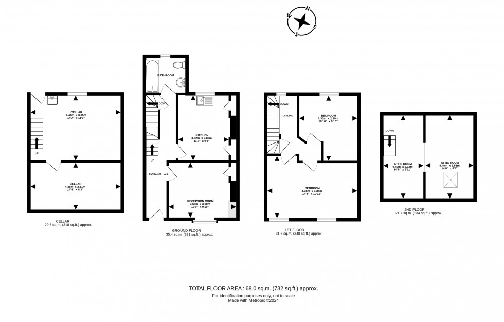 Floorplan for Belle Vue Terrace, Llanwrtyd Wells, Powys