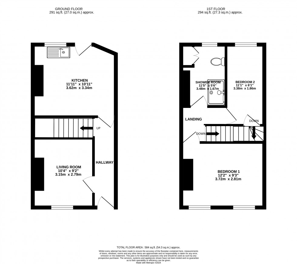 Floorplan for Watton, Brecon, Powys