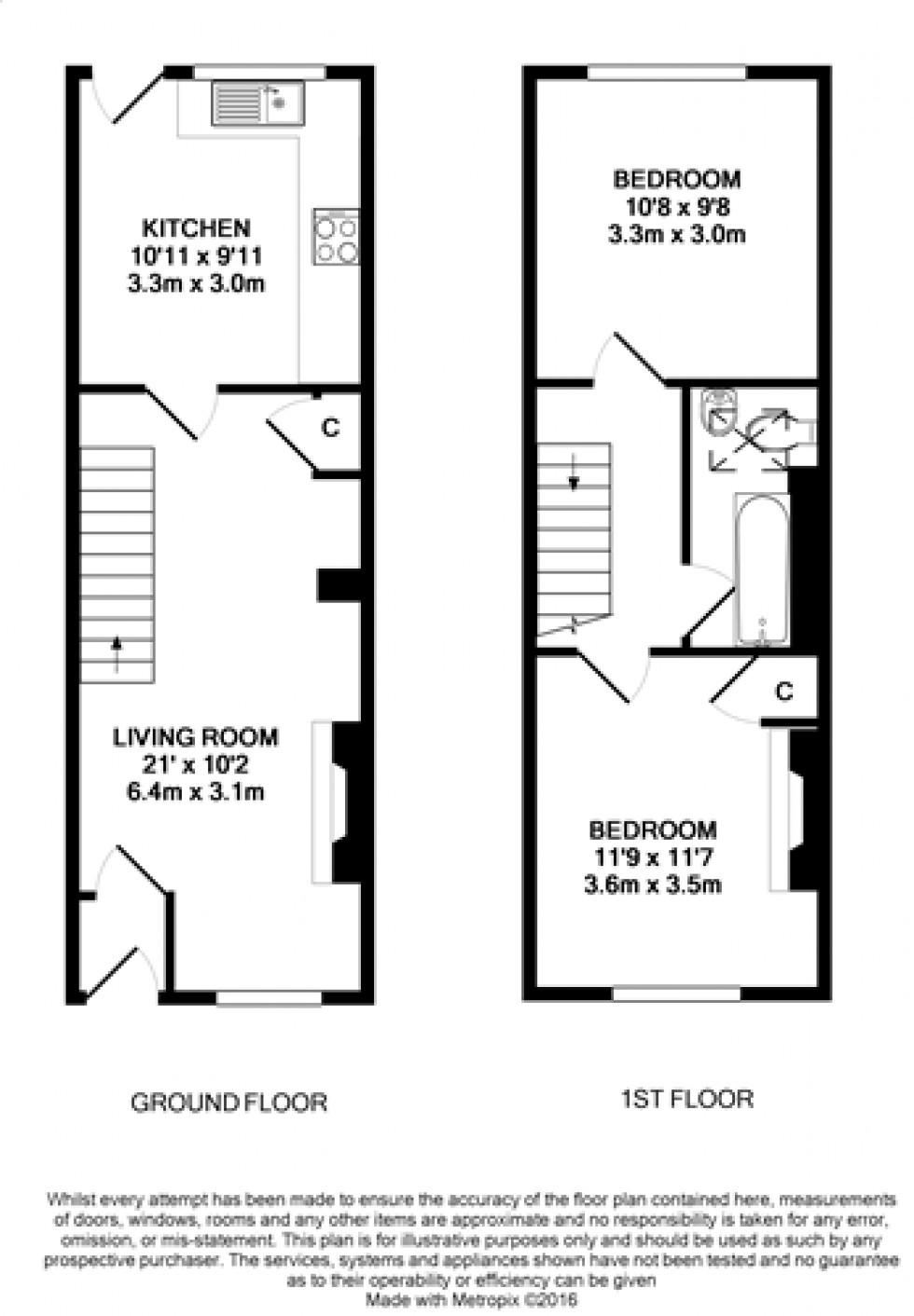 Floorplan for Charles Street, Brecon, Powys