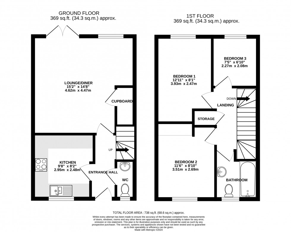 Floorplan for Clydach, Abergavenny, Monmouthshire