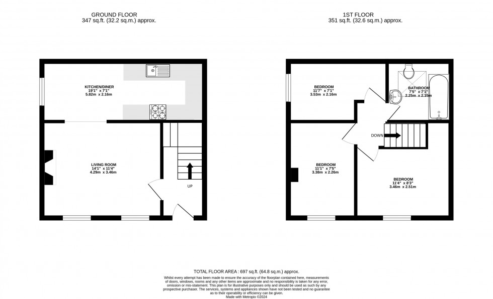 Floorplan for St Michael Street, Brecon, Powys