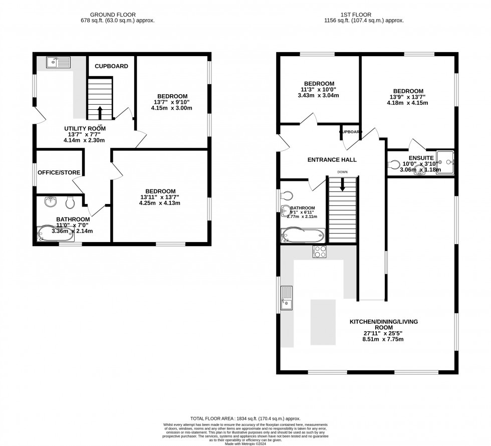 Floorplan for Erwood, Builth Wells, Powys