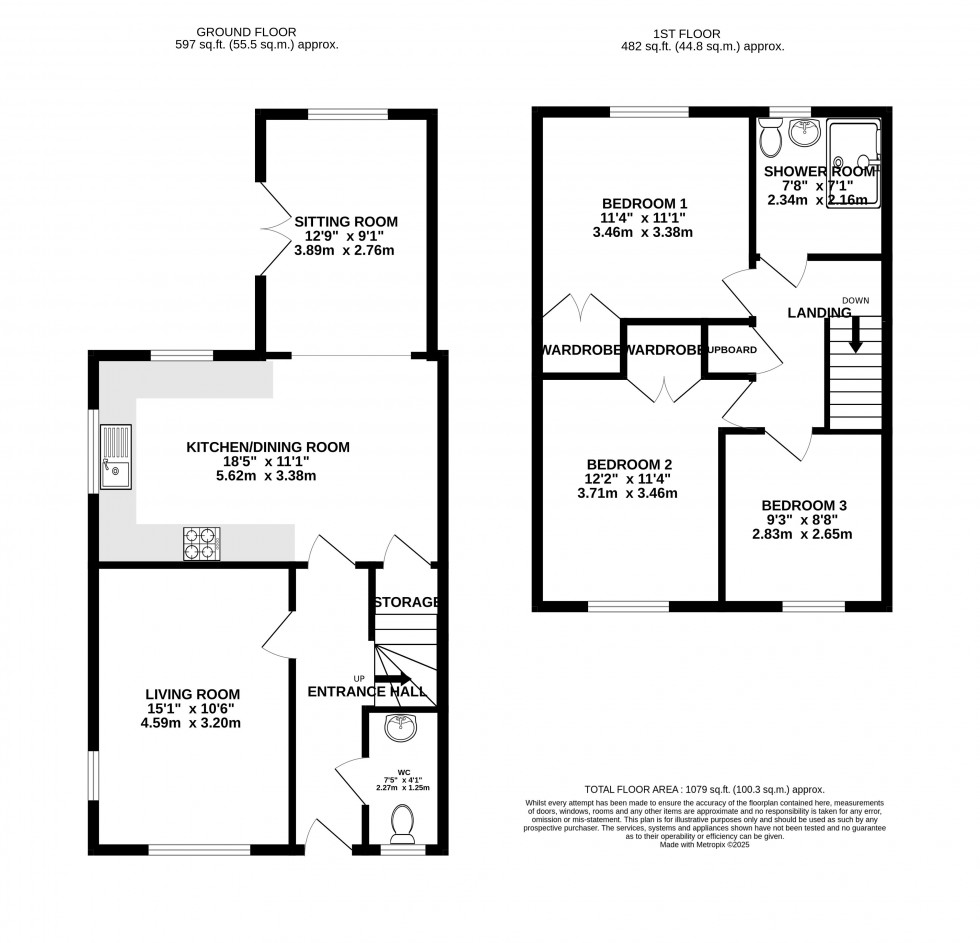 Floorplan for Govilon, Abergavenny, Monmouthshire