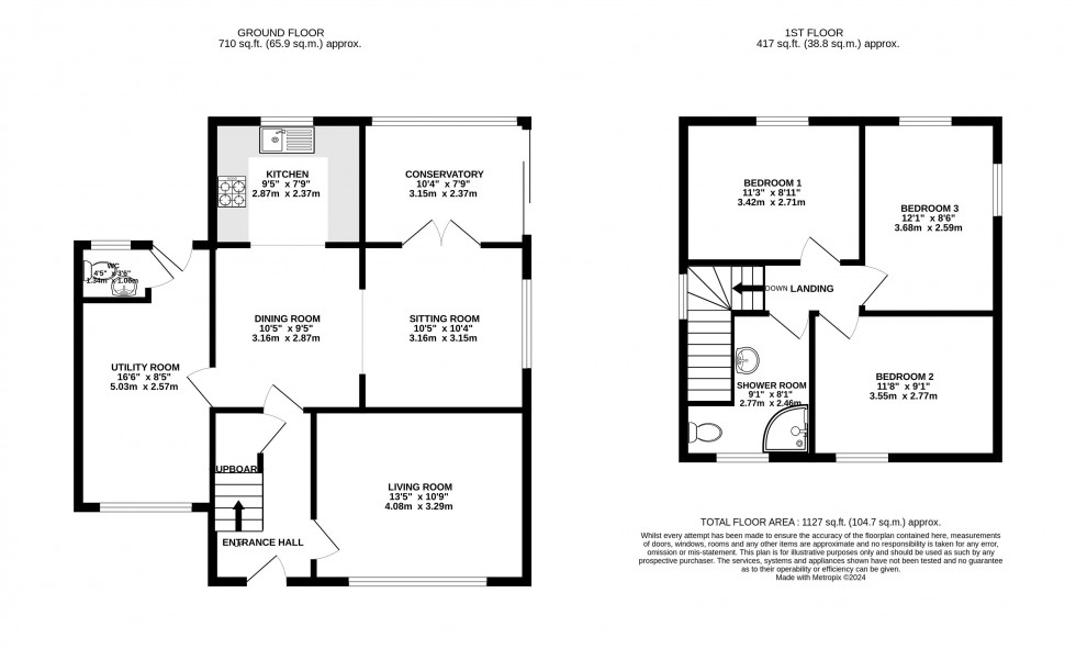 Floorplan for Pandy, Abergavenny, Monmouthshire