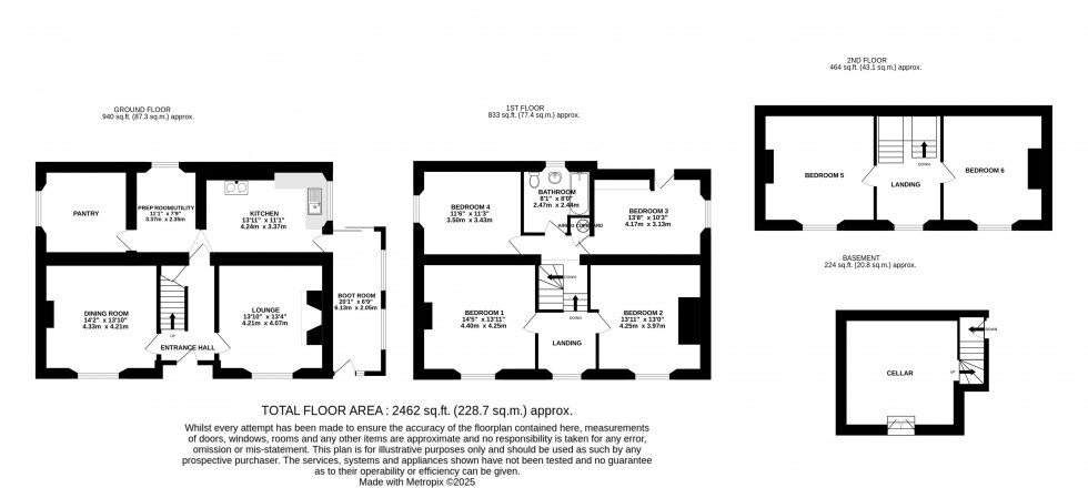 Floorplan for Grosmont, Abergavenny, Monmouthshire