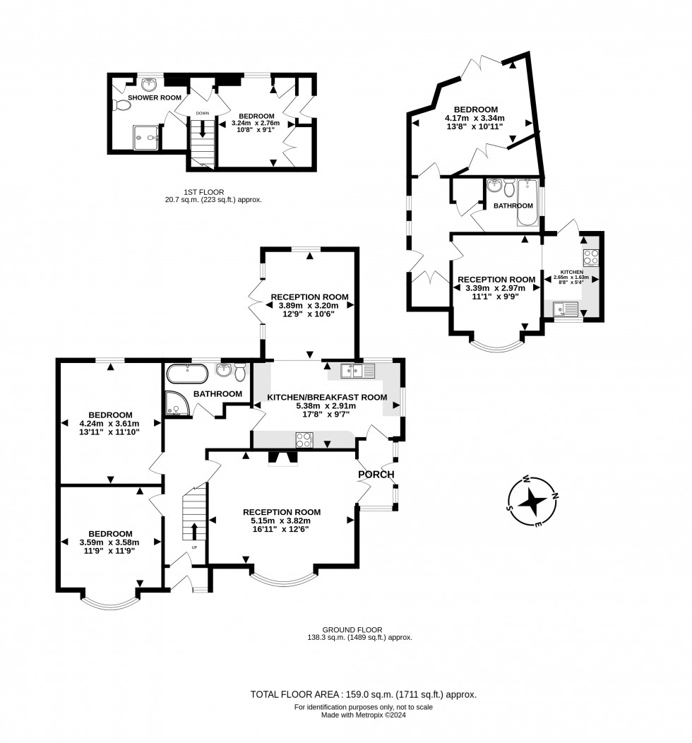 Floorplan for Golf Links Road, Builth Wells, Powys