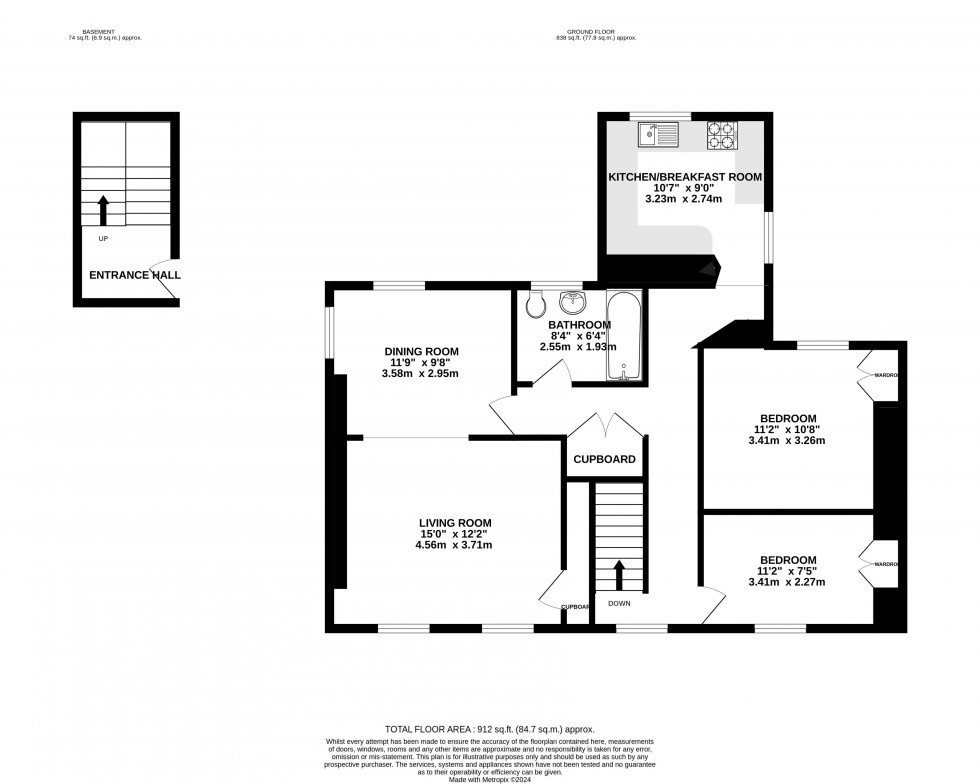 Floorplan for Watton, Brecon, Powys