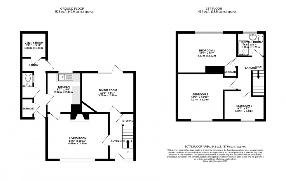 Floorplan for Derwen Way, Abergavenny, Monmouthshire