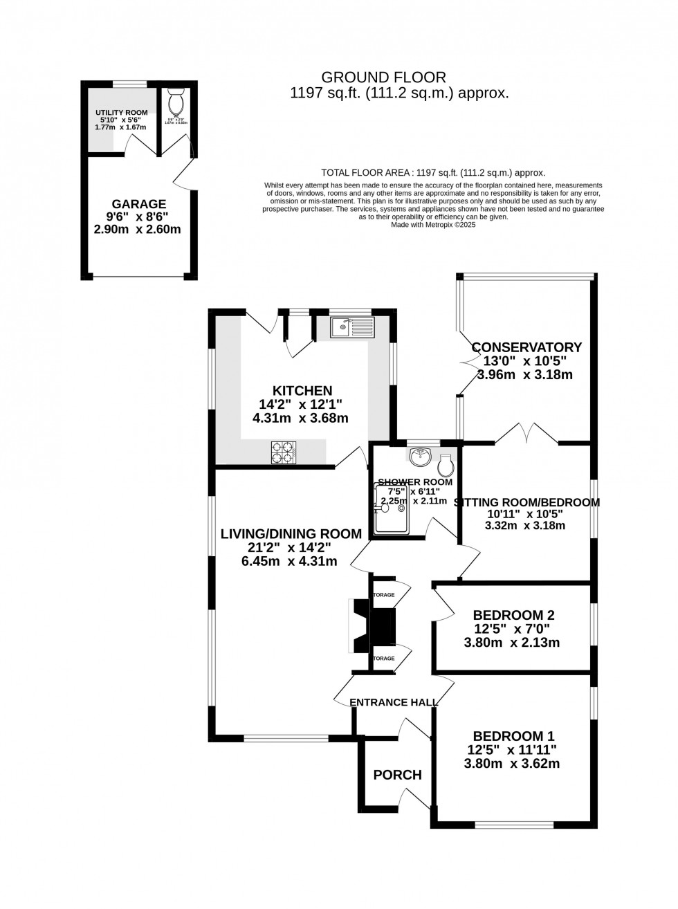 Floorplan for Gilwern, Abergavenny, Monmouthshire