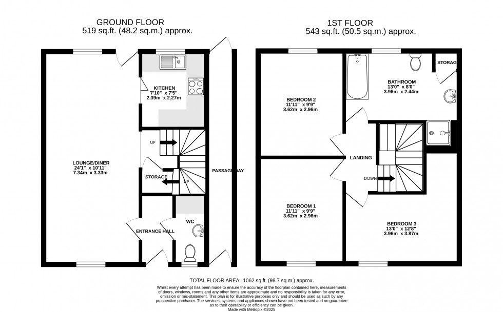 Floorplan for Triley, Abergavenny, Monmouthshire