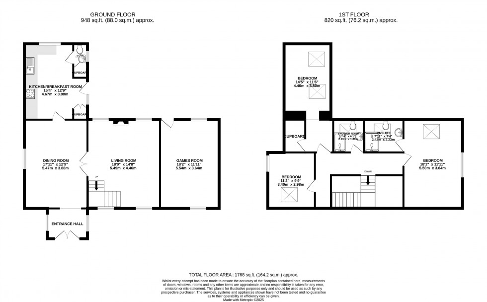 Floorplan for Dol-Y-Gaer, Merthyr Tydfil, Powys