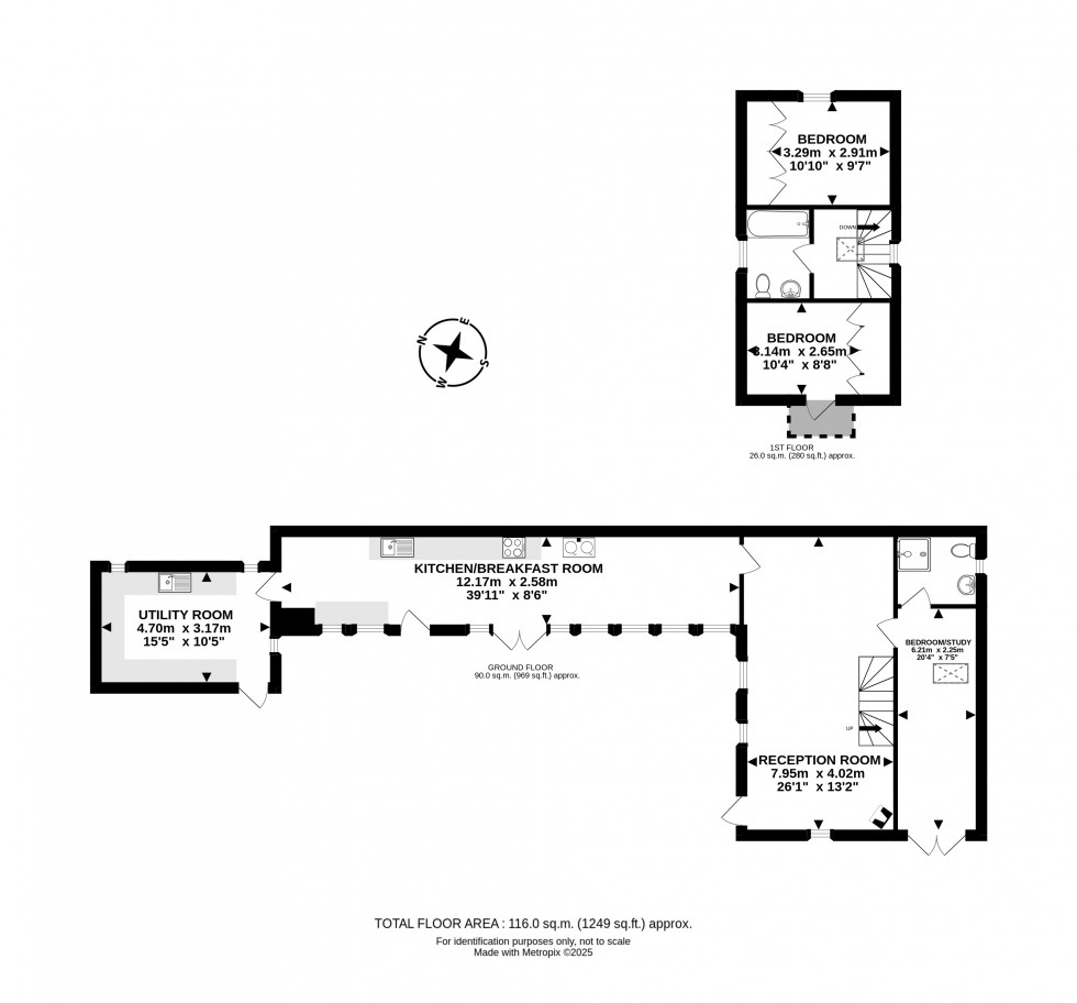 Floorplan for Aberedw, Builth Wells, Powys