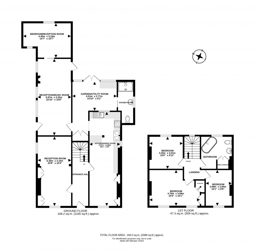 Floorplan for Cilmery, Builth Wells, Powys