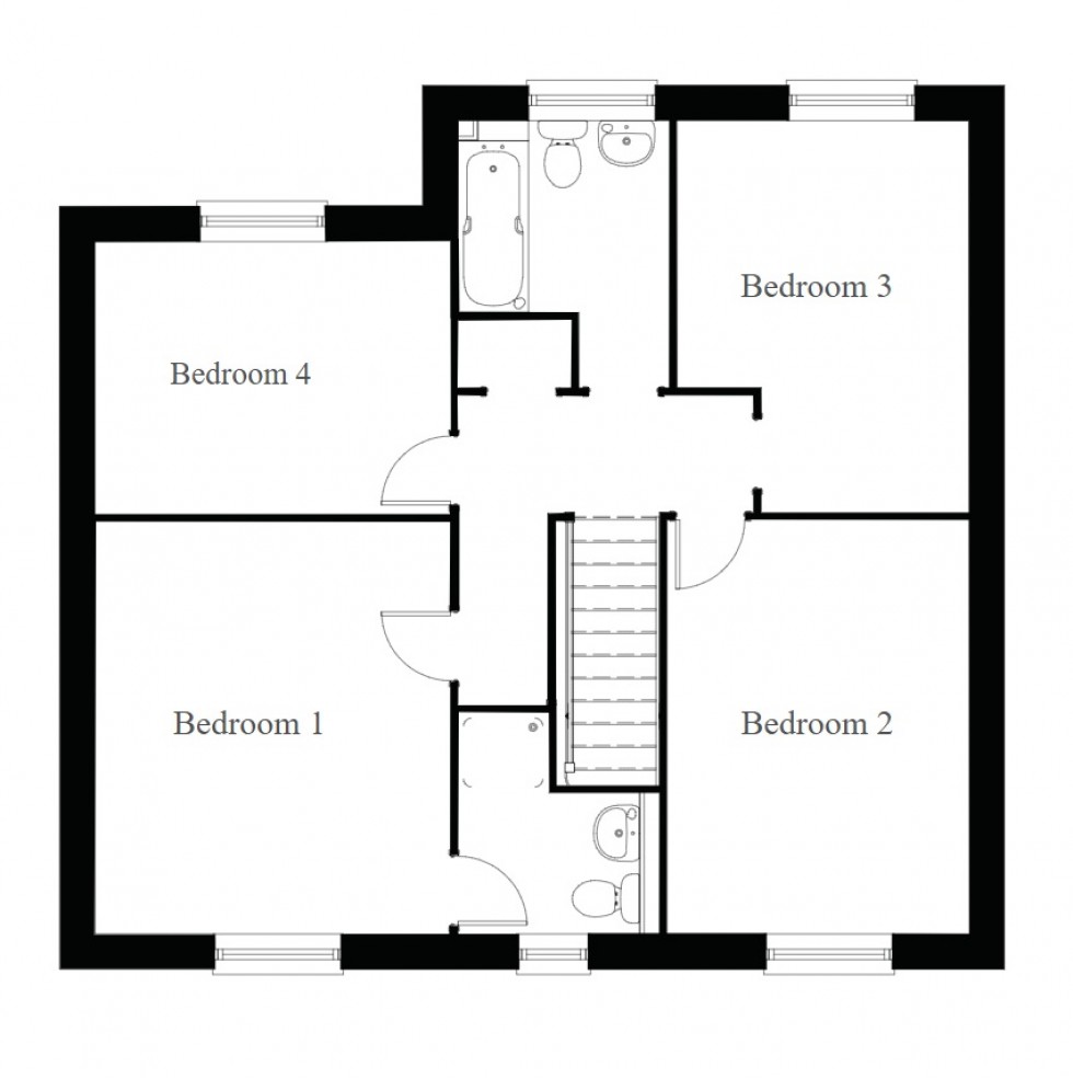 Floorplan for Govilon, Abergavenny, Monmouthshire