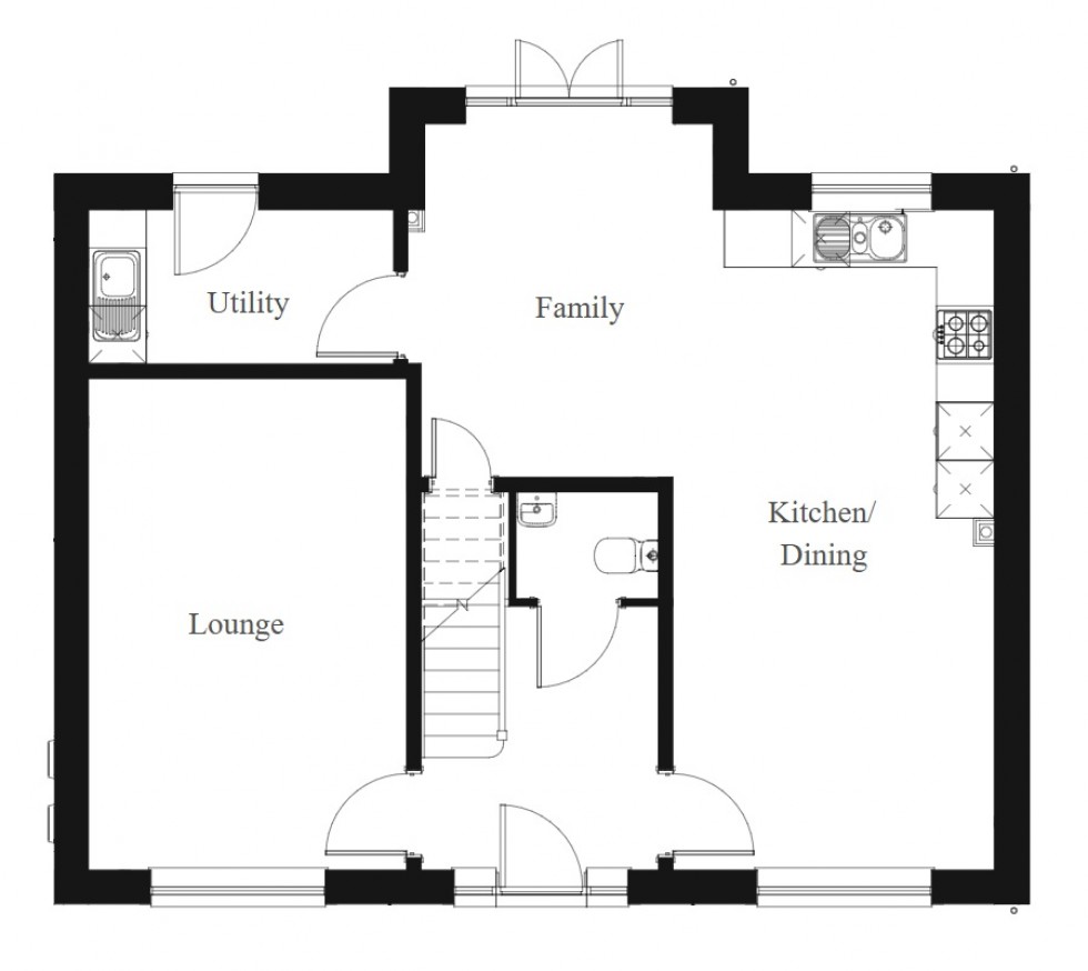 Floorplan for Govilon, Abergavenny, Monmouthshire