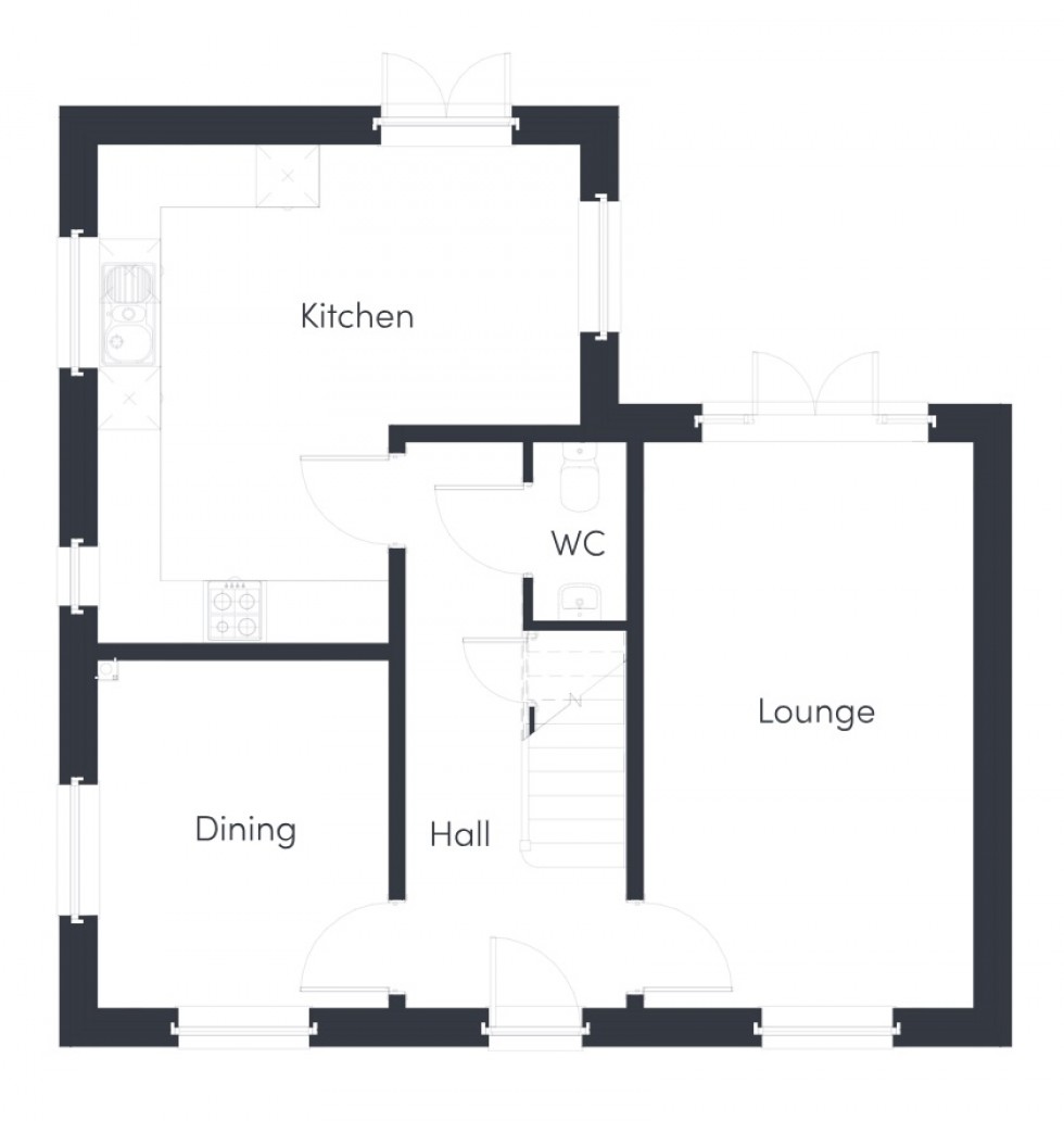 Floorplan for Govilon, Abergavenny, Monmouthshire