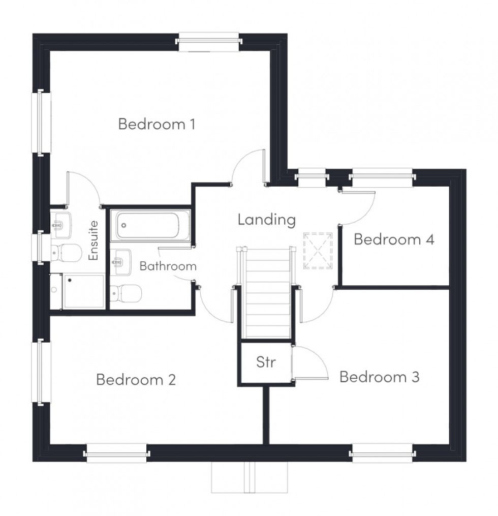 Floorplan for Govilon, Abergavenny, Monmouthshire